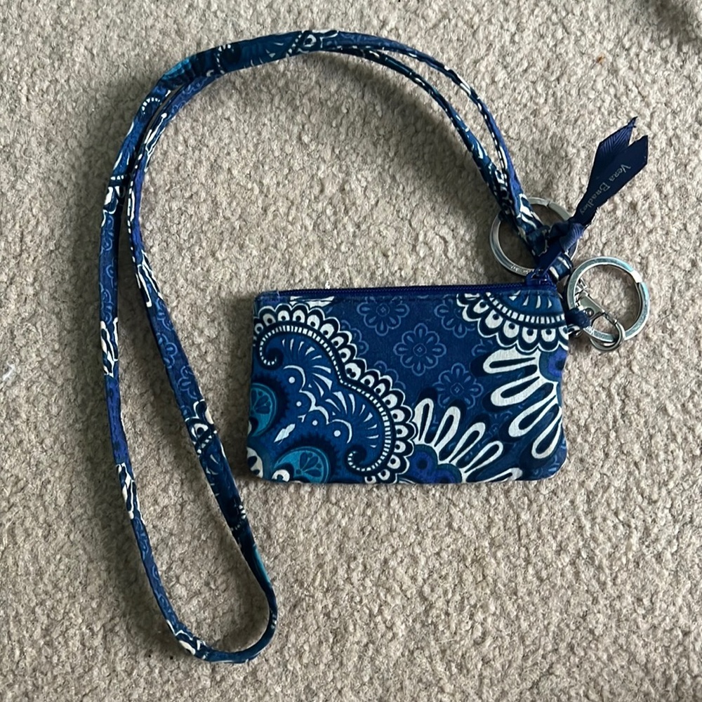 Vera Bradley lanyard and mini wallet
